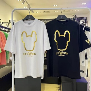 Lifework ใหม่ เสื้อยืดแขนสั้น พิมพ์ลายหัวสุนัข เข้ากับทุกการแต่งกาย สําหรับผู้ชายและผู้หญิง