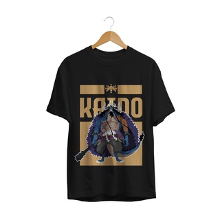 เสื้อยืดคอกลมเสื้อยืดพลาสติก พิมพ์ลายอนิเมะวันพีช KAIDO LUFFY D ACE พรีเมี่ยมS-3XL