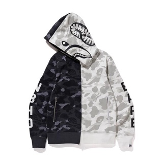 เสื้อกันหนาว Nbhd ลายพรางหัวกะโหลกสีดําและสีขาว