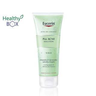 Eucerin Pro Acne Solution Scrub 100 ml ขจัดเซลล์ผิวเก่า อย่างอ่อนโยน ลดสิ้วเสี้ยน สิวอุดตัน (V)