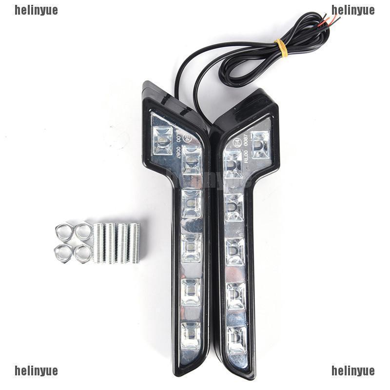 หลี่❀โคมไฟตัดหมอก Led 6 ดวง 12V DRL สว่างมาก สีขาว สําหรับติดรถยนต์ วิ่งกลางวัน 2 ชิ้น