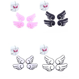 ANGEL WING DOOR GUARD ยางกันกระแทกกันชนข้างประตูรถยนต์ ลายปีกนางฟ้า (สีขาว,สีดำ,สีเทา.สีชมพู)