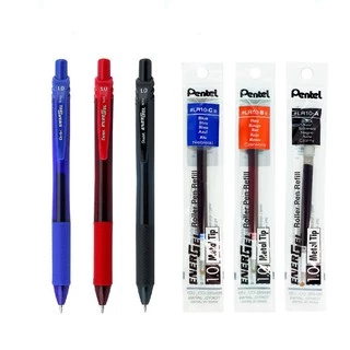 ปากกาเจล Pentel Energel-X BL110 (1.0 mm.) น้ำเงิน แดง ดำ ปากกาหมึกเจล/ ไส้ปากกา PENTEL LR10 [S24]