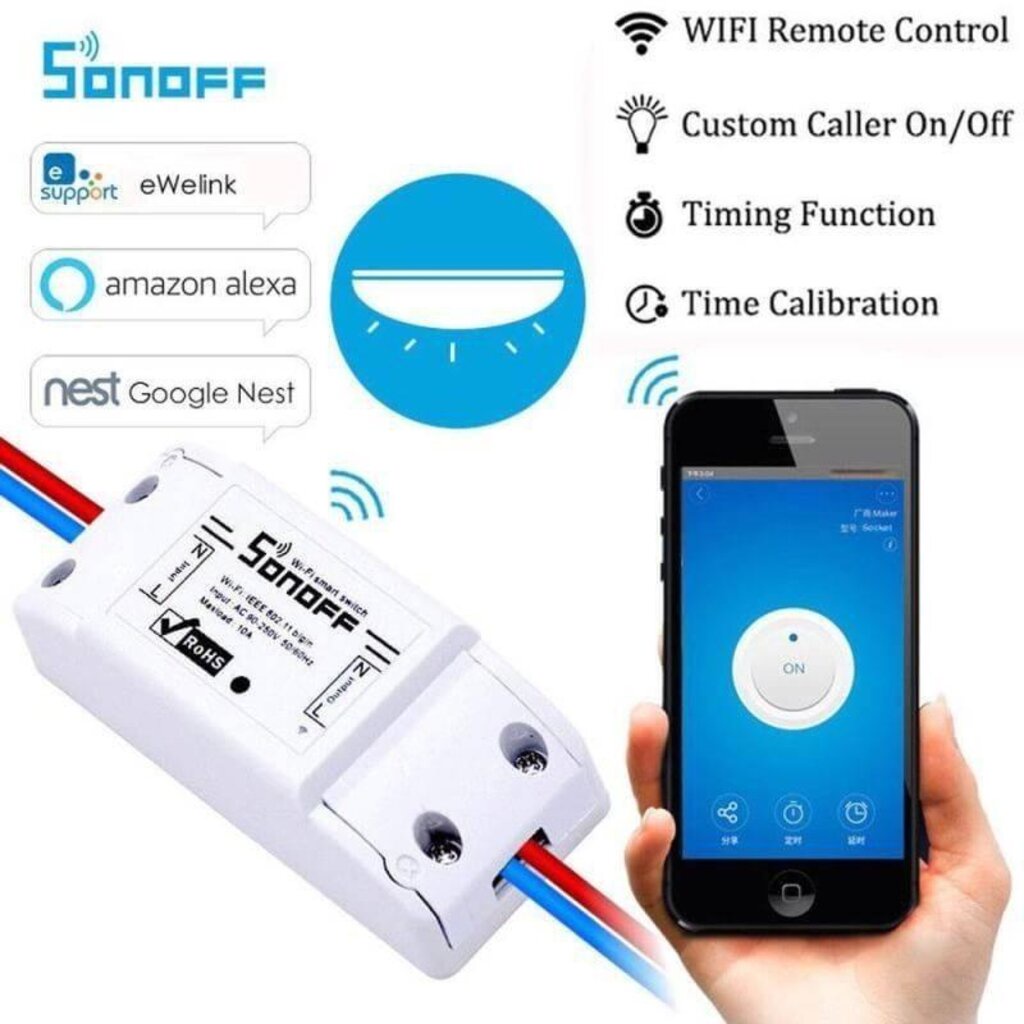 Sonoff โมดูลสวิทช์ไร้สายสมาร์ทซ็อกเก็ต Smart Home 10A 2200W