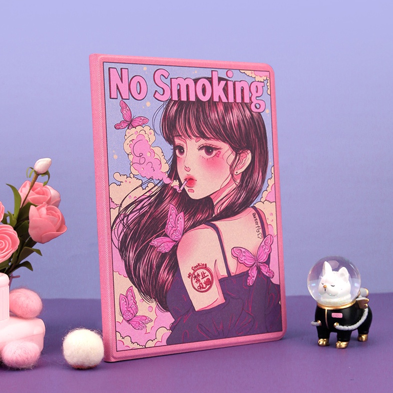 24ชั่วโมง เคสไอแพด Gen11 Gen12 Air8 Air13 Air7 พร้อมที่ใส่ปากกา No Smoking IG สาว Case iPad Air6