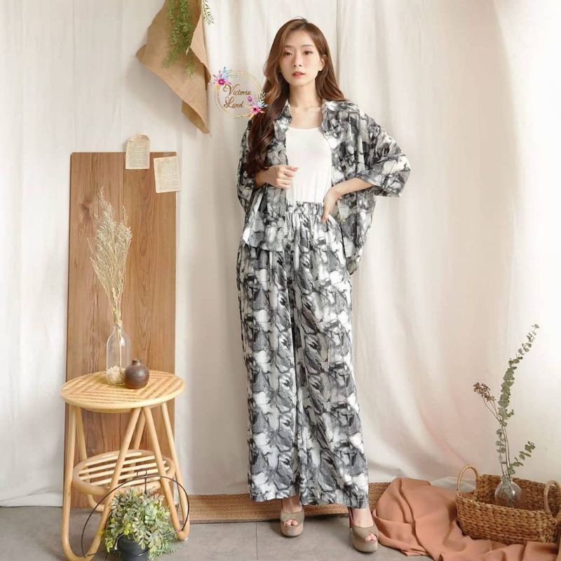 Onnie ชุดเซต เสื้อเรยอน สวยงาม ใส่ได้ทุกวัน
