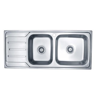 Embedded sink BUILT-IN 2B1D HAFELE HERCULES 495.39.302 RH Sink device Kitchen equipment อ่างล้างจานฝัง ซิงค์ฝัง 2หลุม 1ท