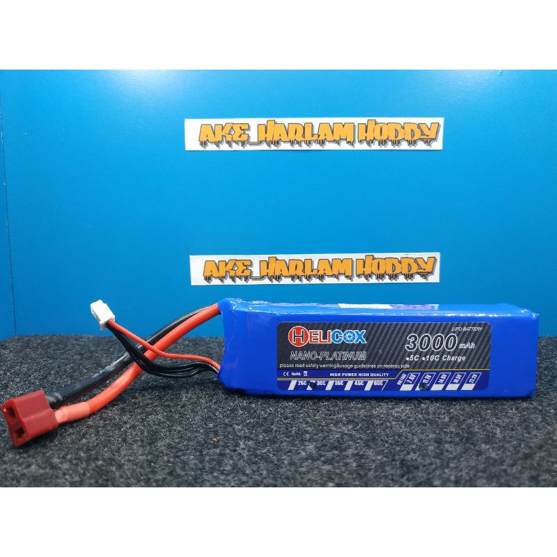 แบตลิโพ Li-po Helicox 7.4/11.1V 2200/3000mAh 30C ของเล่น สำหรับRCและเครื่องบินบังคับ(ส่งสินค้าจากกรุงเทพ)