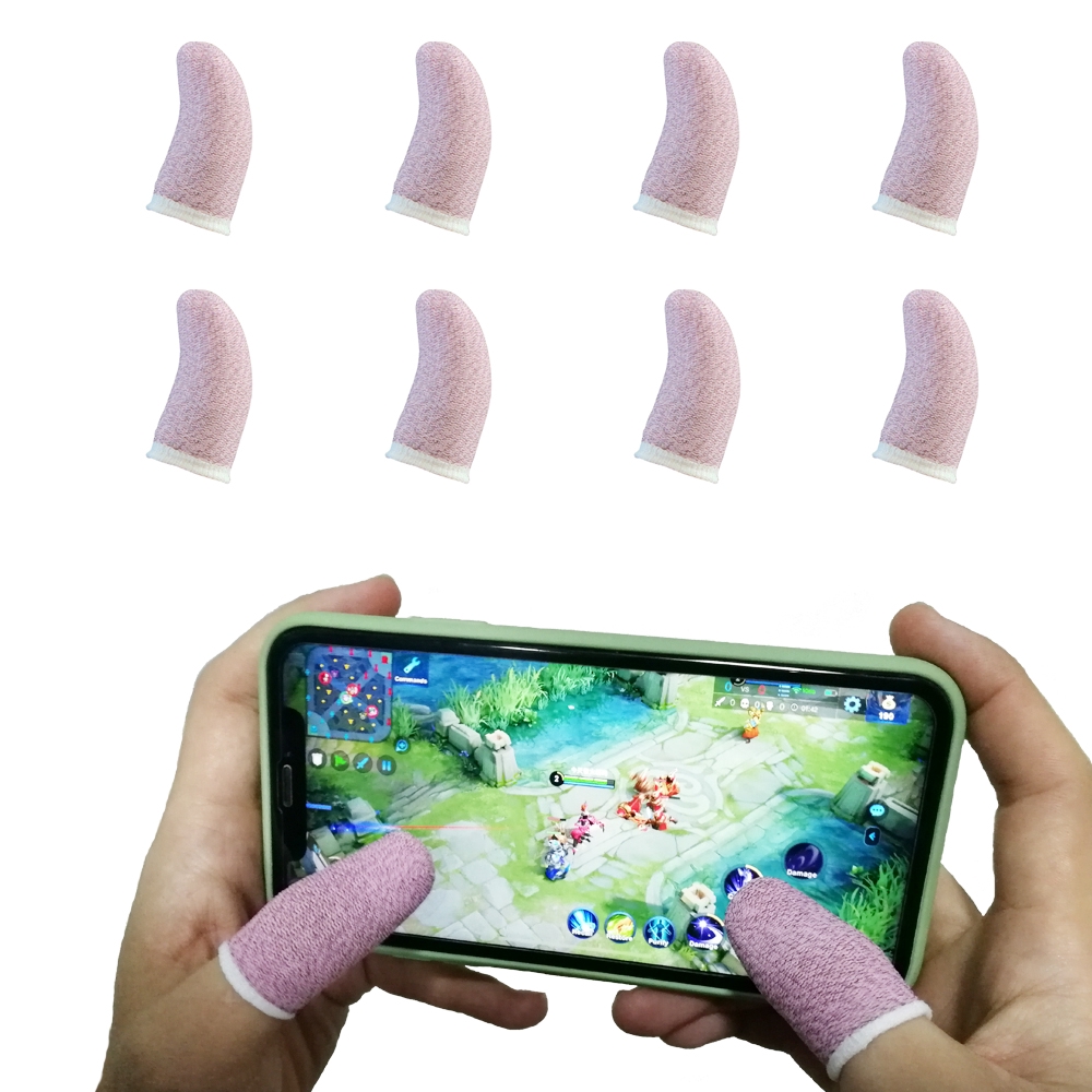 4 คู่ Finger Sleeve Sensitive สําหรับเกมมือถือ