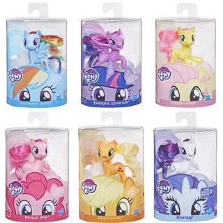 ตุ๊กตาโพนี่ My Little Pony Mane Fluttershy, Pinkie Pie, Rarity, Applejack, Rainbow Dash, Twilight 🦄สินค้าลิขสิทธิ์แท้