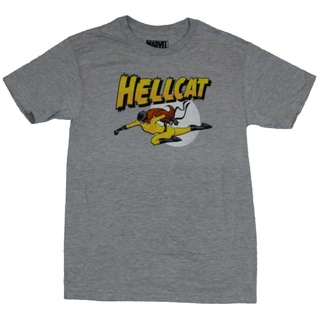 เสื้อยืดแขนสั้น พิมพ์ลาย Marvel Hellcat ขนาดใหญ่ สไตล์คลาสสิกS-5XL