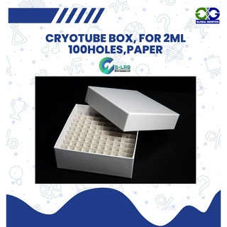 กล่องใส่ไครโอทิวบ์ ขนาด 100 ช่อง กล่องกระดาษ Cryotube Box, 100holes , Paper