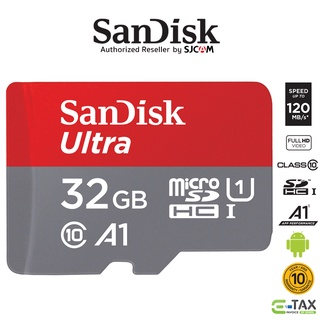 Sandisk Ultra Micro SD Card  32GB SDHC Class10 A1อ่าน 120MB/s (SDSQUA4_032G_GN6MA)เมมโมรี่ การ์ด โทรศัพท์ มือถือ Android