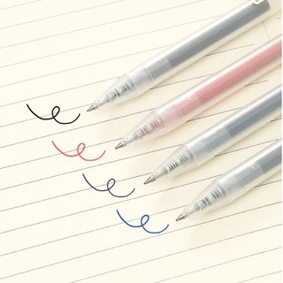ปากกาลูกลื่นหมึกเจลเรียบ MUJI ใหม่ล่าสุด 100% Knock Type-Made In Japan