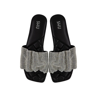 SHU PALETTE SOFT SANDALS BLING BLING BLACK รองเท้าแตะผู้หญิง