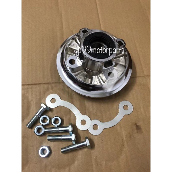 YAMAHA Y80/Y100/Y110/SS2/SRE/SRX/SRV/SRL/RXS/RXZ REAR SPROCKET HUB CHROME ฟรีแบริ่ง+ชุดซีลน้ํามัน