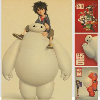 โปสเตอร์ลายการ์ตูน Big Hero 6 Baymax / Classic สําหรับตกแต่งบ้าน