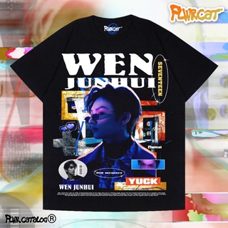 เสื้อยืดผ้าฝ้ายCOTTON เสื้อยืด Seventeen / WEN JUNHUI TEE / FLWRCAT idol ไอดอลS-5XL