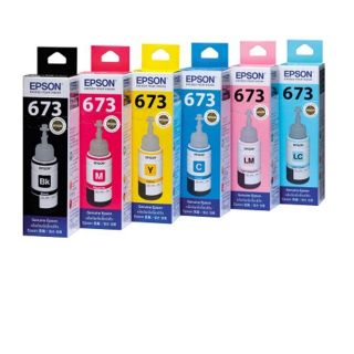 หมึกแท้ EPSON 673 SET 6 สี L800, L805, L850, L1800 (ของแท้ศูนย์) บรรจุกล่อง