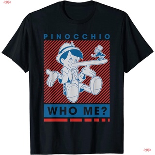 New Disney Pinocchio And Jiminy Cricket Who Me? T-Shirt เสื้อยืด ดพิมพ์ลาย เสื้อยืดผ้าฝ้าย คอกลม cotton แฟชั่น discount