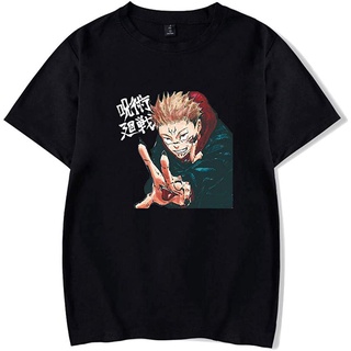 เสื้อยืดผ้าฝ้ายพิมพ์ลายแฟชั่น เสื้อยืด พิมพ์ลายโลโก้ Jujutsu Kaisen Ryomen