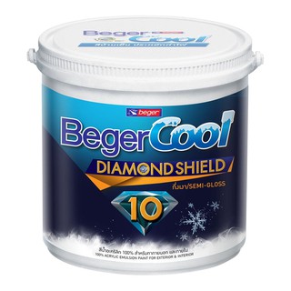 สีน้ำทาภายนอก BEGER Cool DiamondShield 10 BASE A กึ่งเงา 2.5 แกลลอน