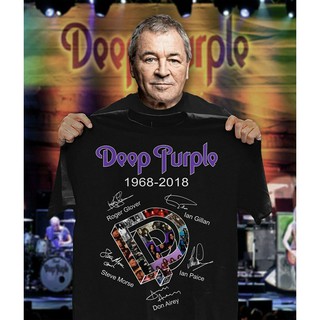 เสื้อยืดผ้าฝ้ายพิมพ์ลาย Fast delivery tees Deep Purple 1968 noble 2022 50Th cotton gildan men short sleeve tshirt Annive