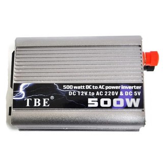 Tbe Inverter ตัวแปลงกระแสไฟฟ้าในรถให้ใช้กับอุปกรณ์อื่นๆ เป็นไฟบ้าน 500W - Silver