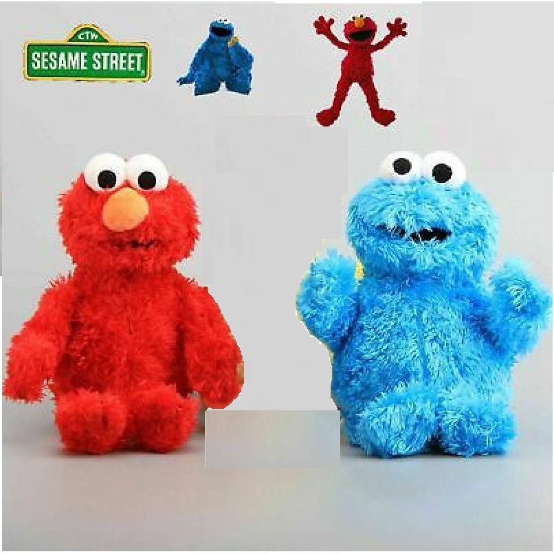 ของเล่นตุ๊กตา Sesame Street Pals Elmo and Cookie Monster 30 ซม. 30 ซม. สําหรับเด็ก