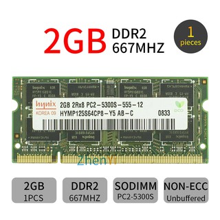 2GB PC2-5300S DDR2-667MHz 200Pin 1.8V SODIMM PC Non-ECC Laptop Memory For Hynix AD22