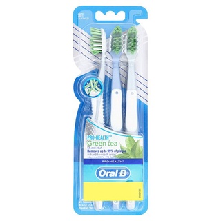 ราคาพิเศษ!! ออรัล-บี โปร-เฮลธ์ กรีนที แปรงสีฟันขนแปรงนุ่ม 3 ด้าม Oral-B Pro-Health Green Tea Soft Toothbrushes 3pcs