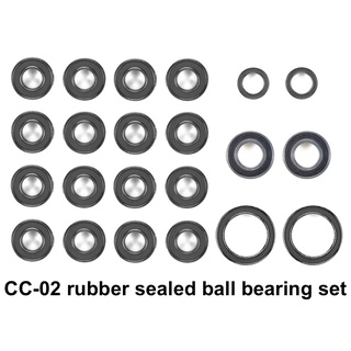 CC-02 rubber sealed ball bearing set ชุดลูกปืนแบริ่งซีลยาง สำหรับชุดคิท TAMIYA CC-02