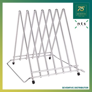 NTS รางเก็บเขียง แร็กวางเขียง ที่เก็บเขียง ทรงสามเหลี่ยม สแตนเลส 6ช่อง NTS1-CBR-SS6