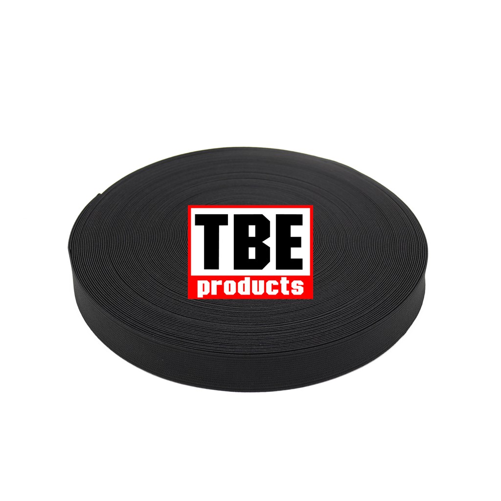 TBE ยางยืด 36 หลา สีขาว สีดำ ยกม้วน ยางยืดกางเกง