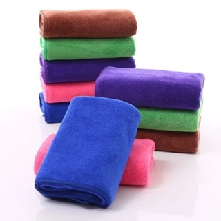 ผ้าเช็ดตัวนาโน สีพื้น ขนาด 70x140cm