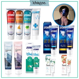 พร้อมส่ง🔥ยาสีฟัน เกาหลี 2080 Power Shield blue dental white Gingivalis Propolis herbal mint gold ginseng ซึงยอน แผลในปาก