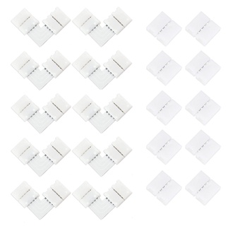 ตัวเชื่อมต่อสายไฟ LED 4-Pin หลากสี สําหรับสายไฟ LED 5050 20 ชิ้น