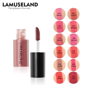 LAMUSELAND ลิขวิดลิปสติก เนื้อแมตต์ กันน้ำ ติดทนนาน 12 สี L18L11