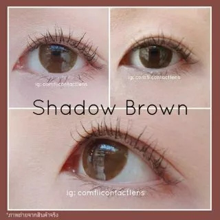 Comfii Contactlens คอนแทคเลนส์ Hyaluron รายเดือน Made in Korea รุ่นShadow Brownใหญ่กว่าตาดำ บิ๊กอาย