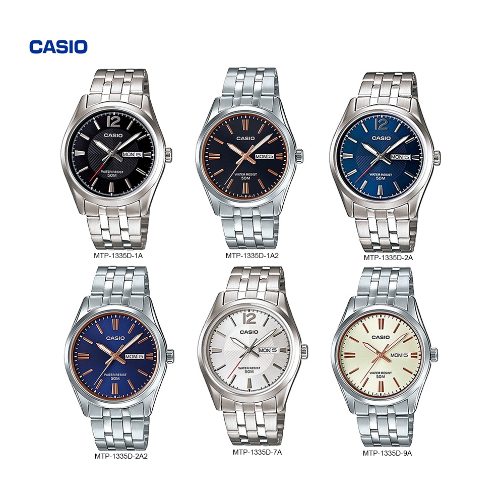 Casio Standard นาฬิกาข้อมือสุภาพบุรุษ สายสแตนเลส รุ่น MTP-1335D