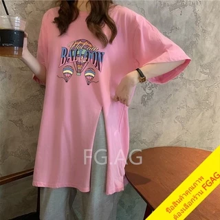 เสื้อยืดผู้หญิงแฟชั่นสาวอวบสีขาว oversize คอกลมแขนสั้น เสื้อผ้าวัยรุ่นน่ารัก เสื้อโอเวอร์ไซส์สไตล์เกาหลี สกรีนลาย xxl
