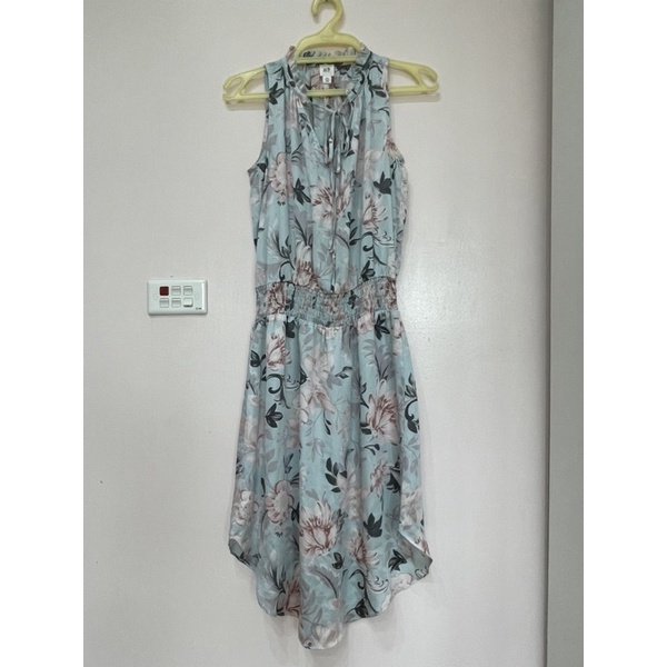 GAP แม็กซี่เดรสผ้าชีฟองผ้าไหมคล้องคอ