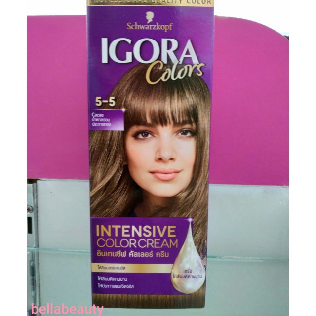 Schwarzkopf IGORA ครีมย้อมผม ชวาร์สคอฟ อิโกร่า  40มล. 5-0 สีน้ำตาลอ่อนประกายทอง