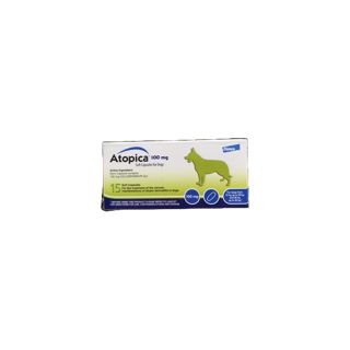 โปรโมชั่น : Atopica 10mg25mg50mg100mg ยารักษาอาการภูมิแพ้ในสุนัข แบบsoft capsule 1 กล่อง 15 เม็ด
