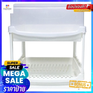 ชั้นคว่ำจานพล่าสติก2ชั้นฝาครอบHommy KECHDISH DRAINER KECH 592 2-TIER