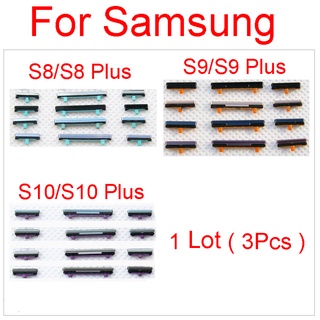 อะไหล่ปุ่มปรับระดับเสียง ปุ่มเปิดปิดด้านข้าง สําหรับ Samsung Galaxy S8 S9 S10 Plus S10+ G950 G955 G960 G965 G973 G975