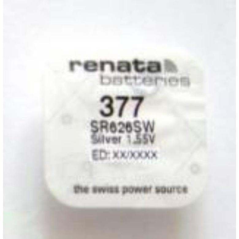 ถ่านกระดุม Renata 377, SR626SW 1.55V จำนวน 1ก้อน ของใหม่ ของแท้