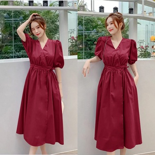 F&amp;f Dress Miyuki UK Fit L To XL LD 110 ซม. PJ 120 ซม. มอสเครป พรีเมี่ยม