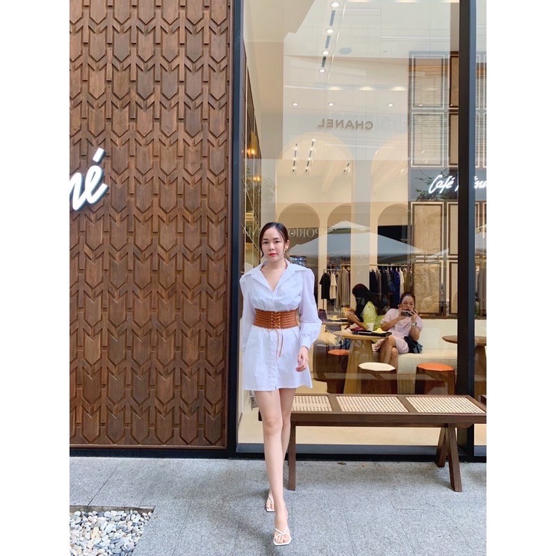 ส่งต่อ tshopp เดรสแขนยาวสีขาว