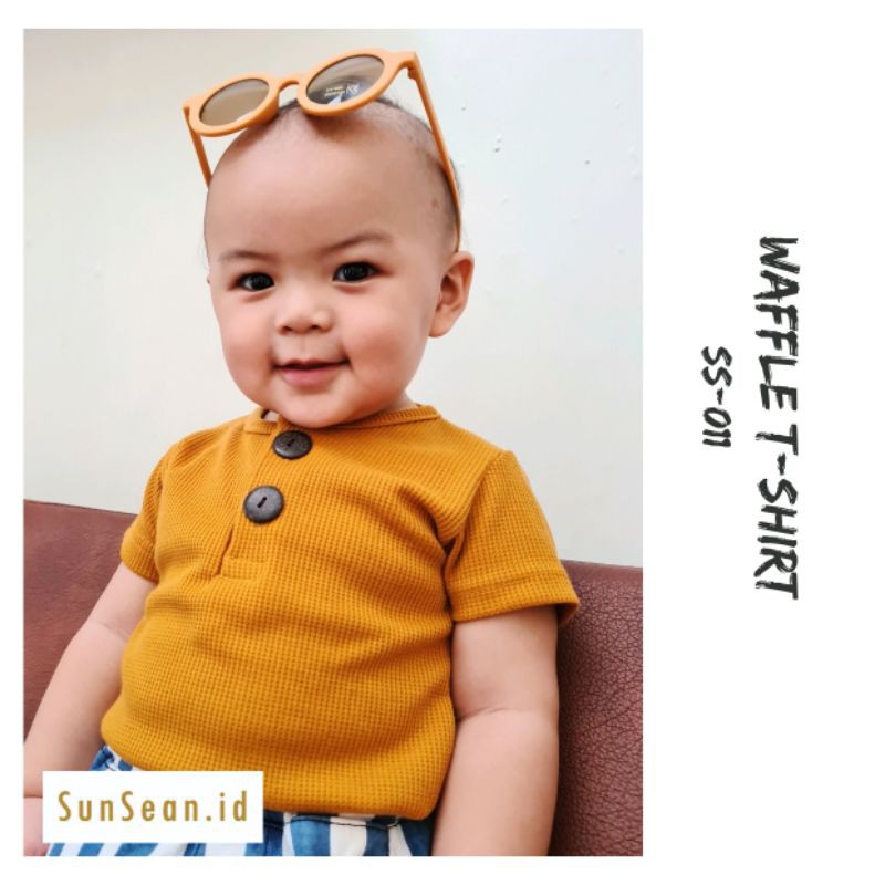 เสื้อยืด WAFFLE SS-011 | PLAIN MODERN BABY TOP สําหรับอายุ 1-5 ปี OLD
